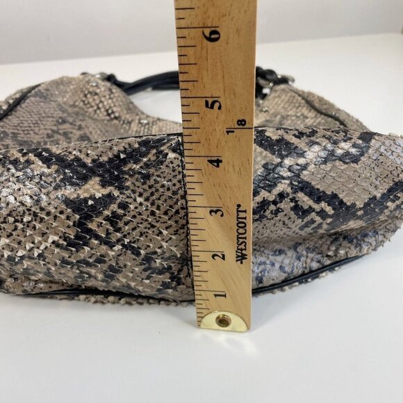 Emporio Armani Womens Calfskin Leather Python Handbag L with Coin Purse Wallet - Picture 11 of 11